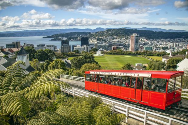 City views from Wellington cable car